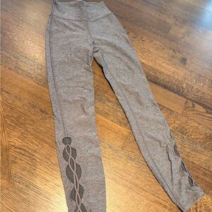 lululemon athletica Gray Leggings with Black Detail
